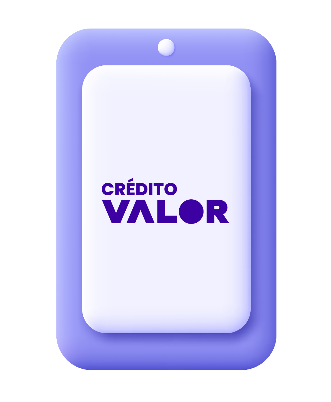 Ícono celular con logo de Crédito Valor